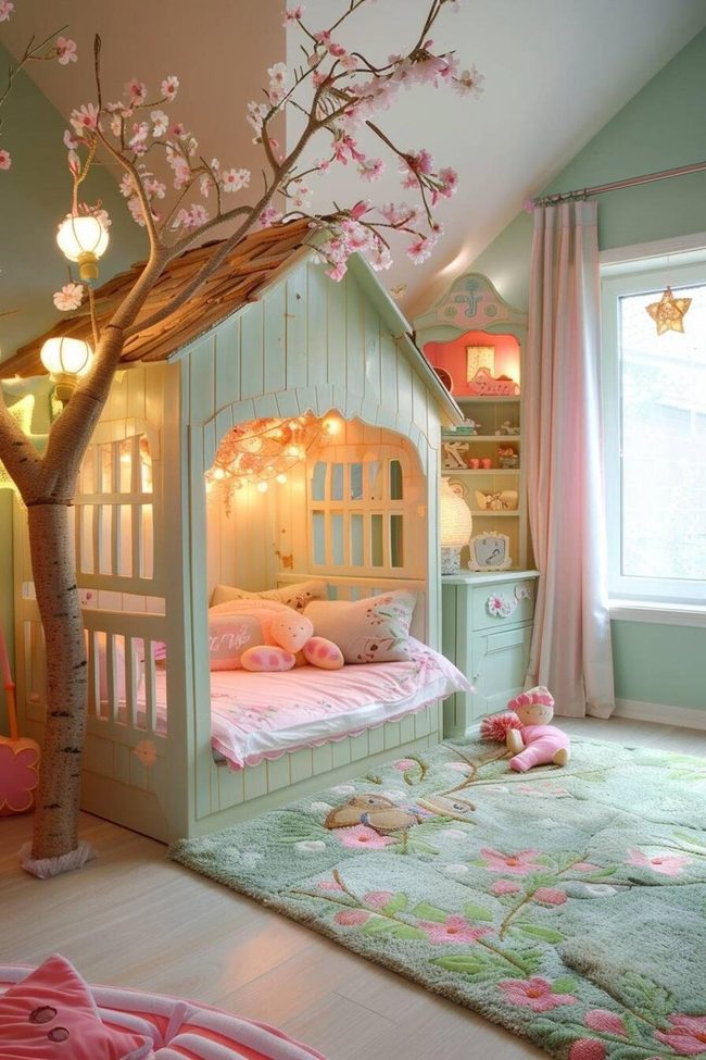 Pink Blossom Tree Sleeping Zone