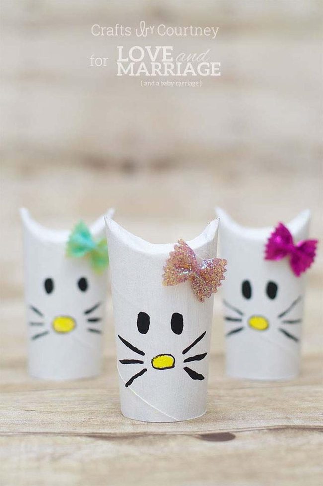 Cardboard Tube Cat Crafts