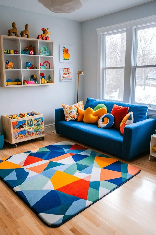 Foldable Mat Protects Living Rooms