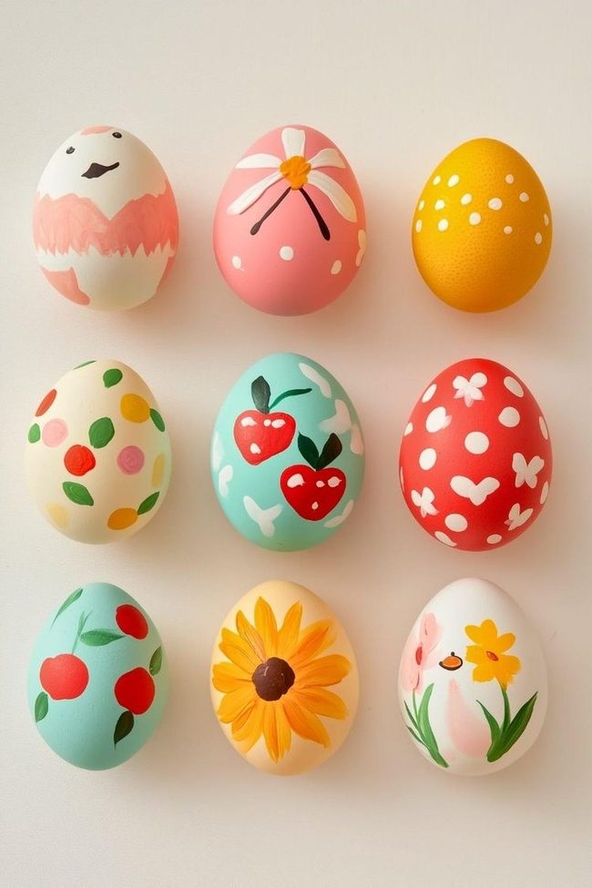 Hand-Painted Easter Eggs Spring Collection
