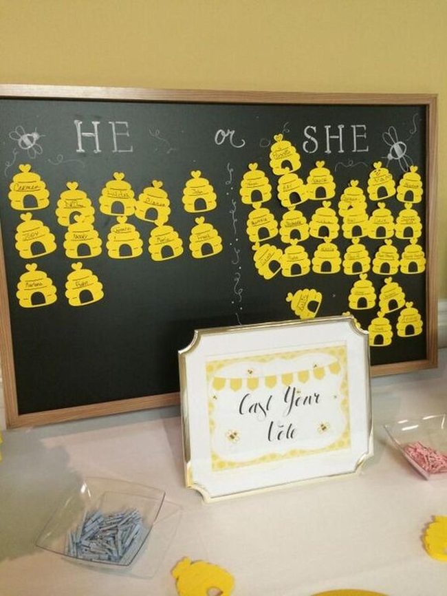 Golden Bee Gender Reveal Board