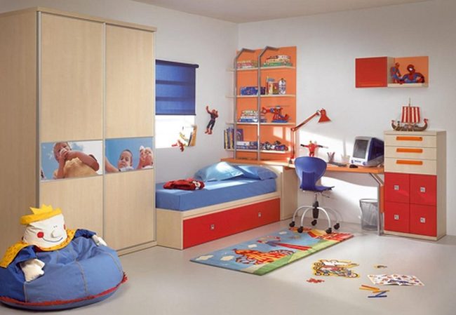 Red And Blue Wizarding Bedroom