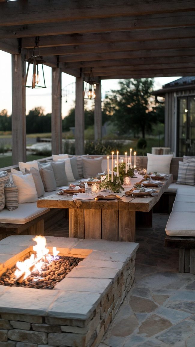 Central Fire Table Gathering Space