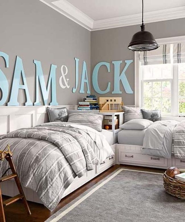 Personalized Twin Beds, Light Blue