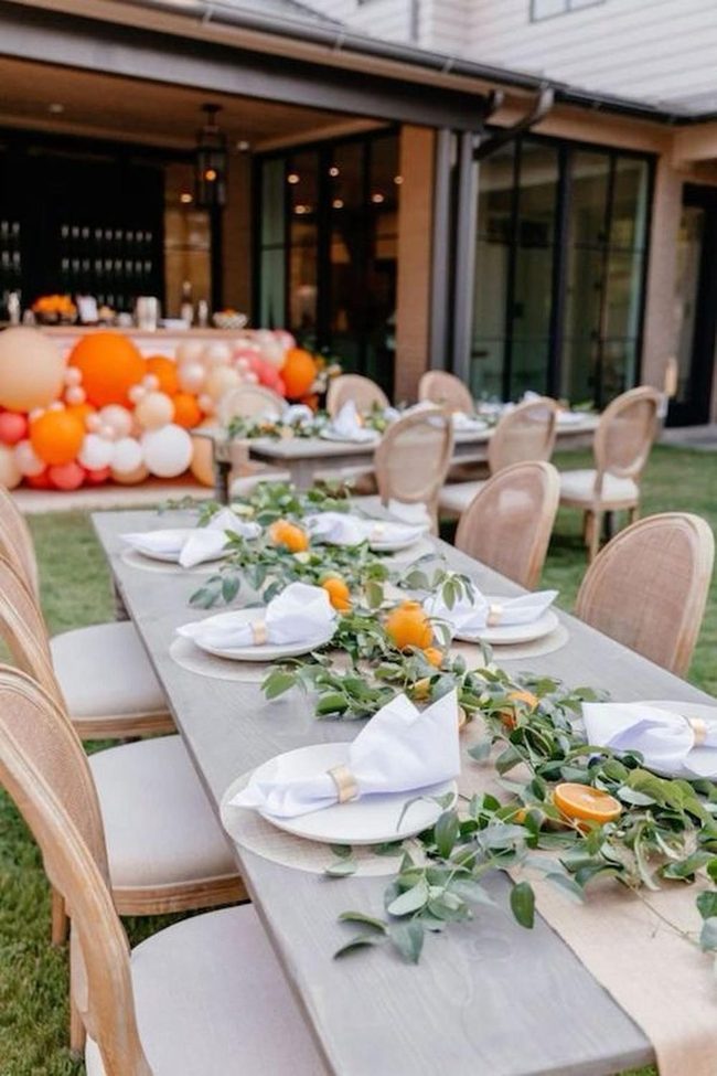 Orange Citrus Garden Table