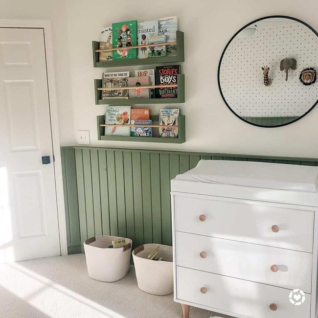 Sage Green Beadboard Nursery Simplicity
