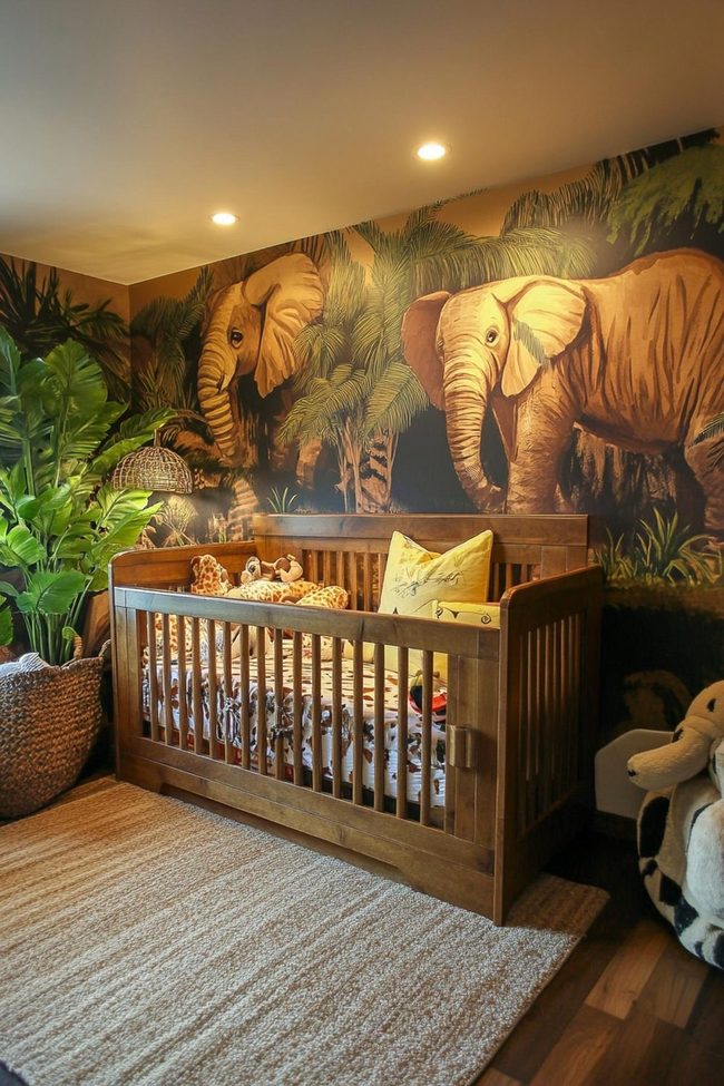 Earthy Jungle Animals Nursery