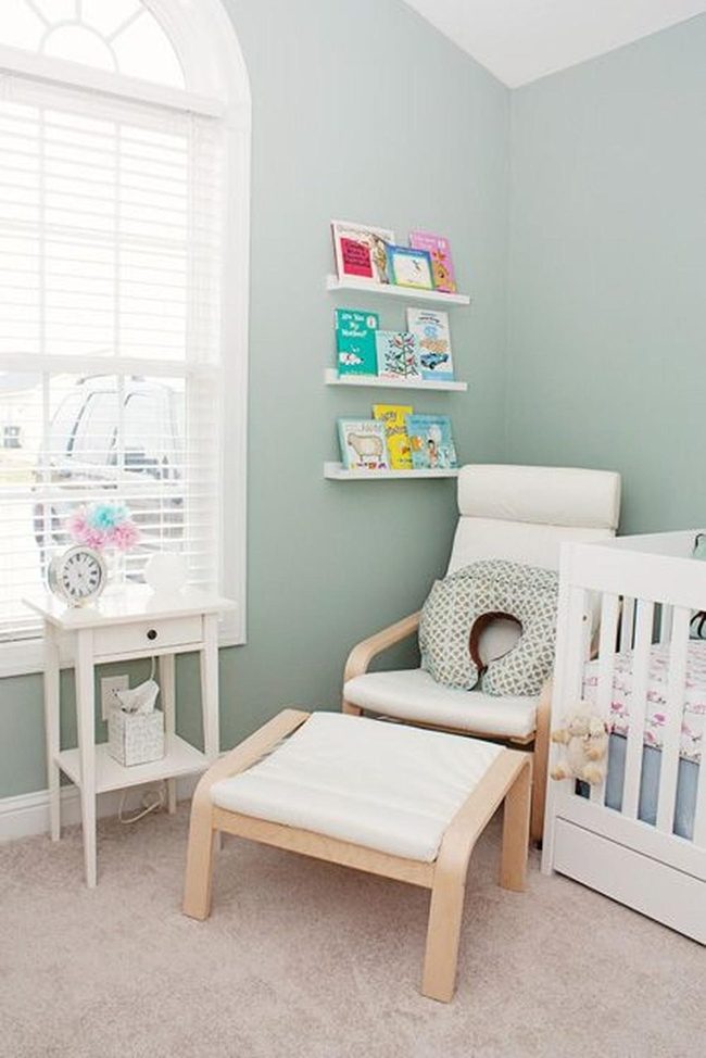 Soft Green Nursery Reading Nook