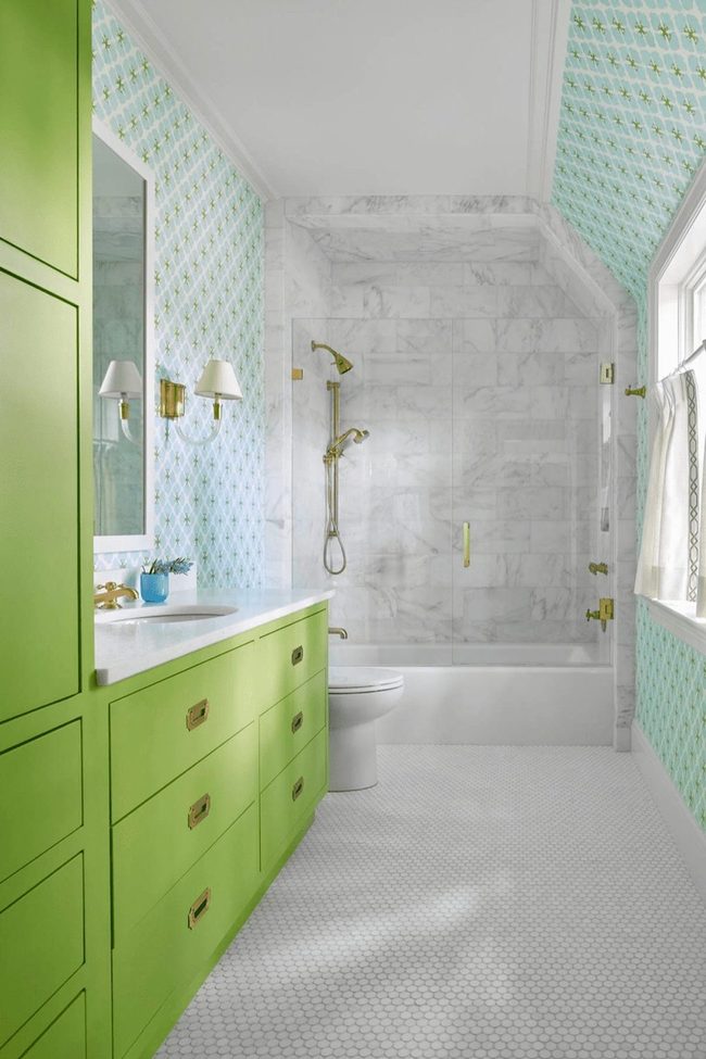 Slime Green Statement Wall