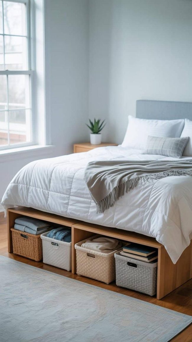 Clear Under-Bed Storage Bins