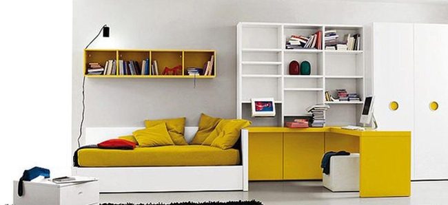 White Minimalist Space With Colorful Accents