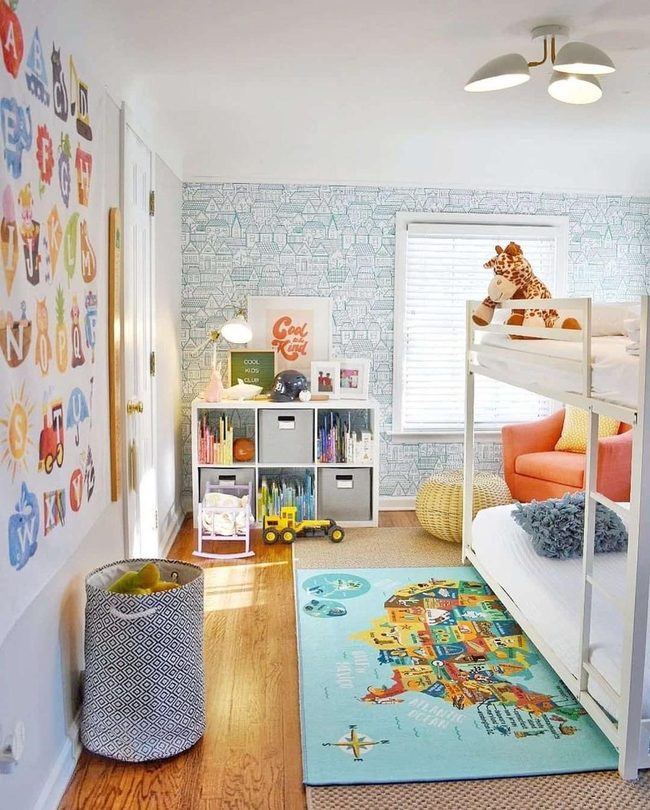 Graphic Wall Orange Armchair Kids