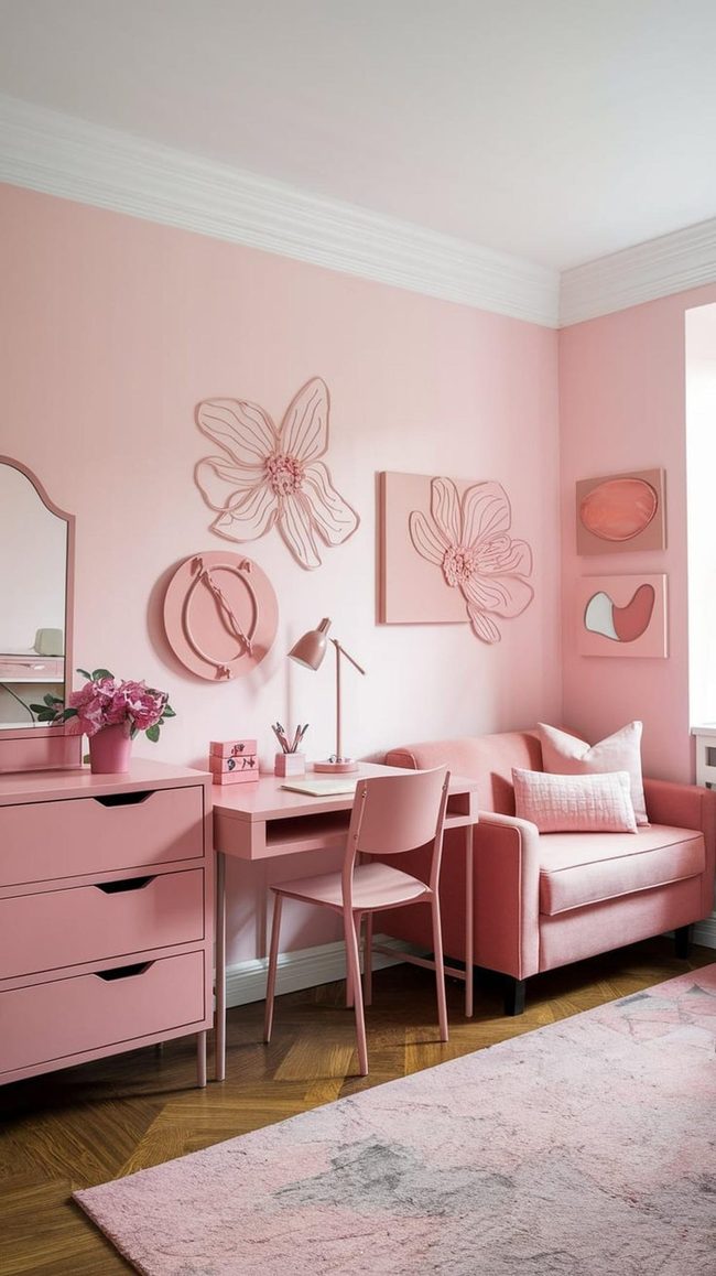 Pink Mandala Boho Wall Tapestry