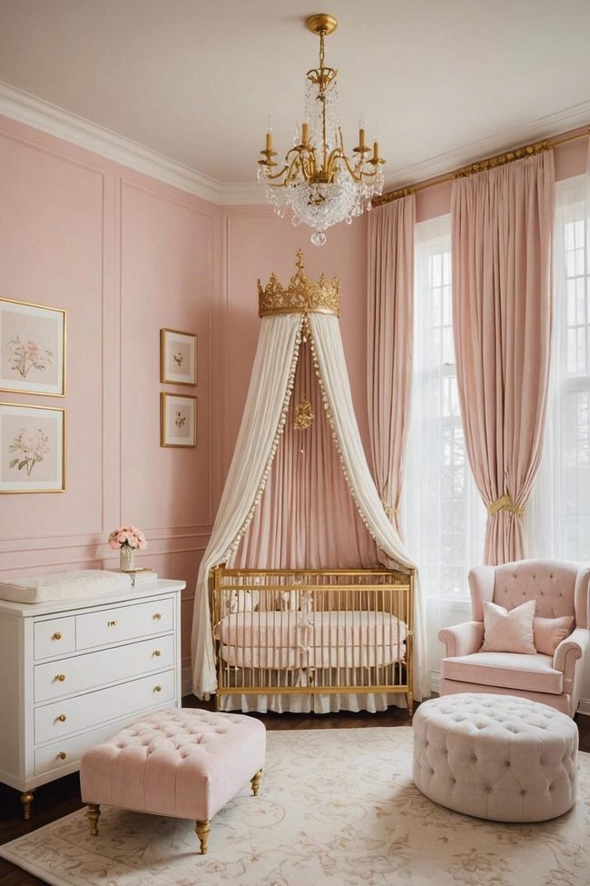 Pink and Gold Luxury Nursery