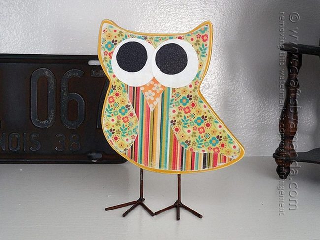 Quirky Owl With Metal Feet