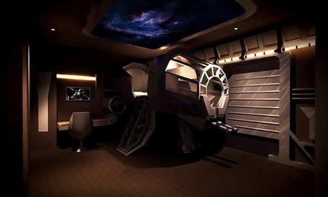 Tie Fighter Bedroom Galaxy Ceiling