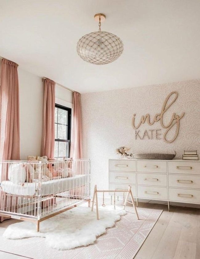 Pink And Black Nursery Statement