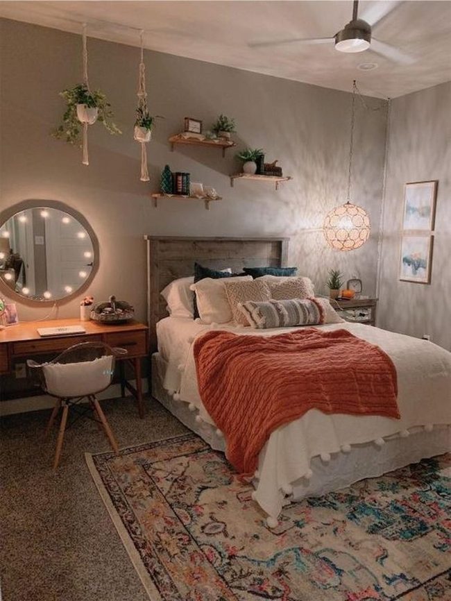 Orange Throw Bedroom Oasis