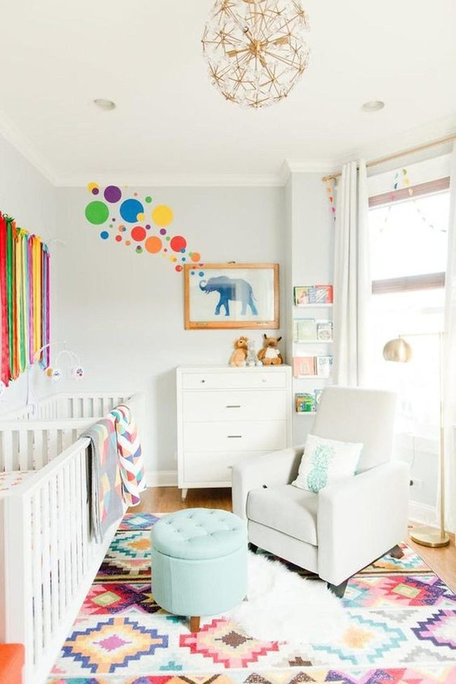 Colorful Circles Nursery Room