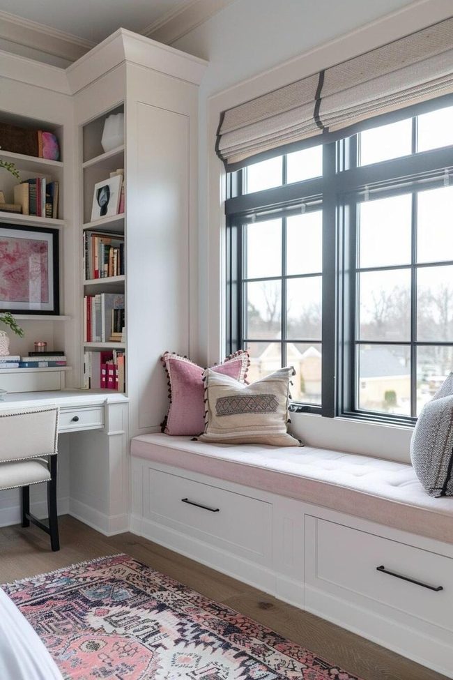 Window Seat With Hidden Storage Drawers