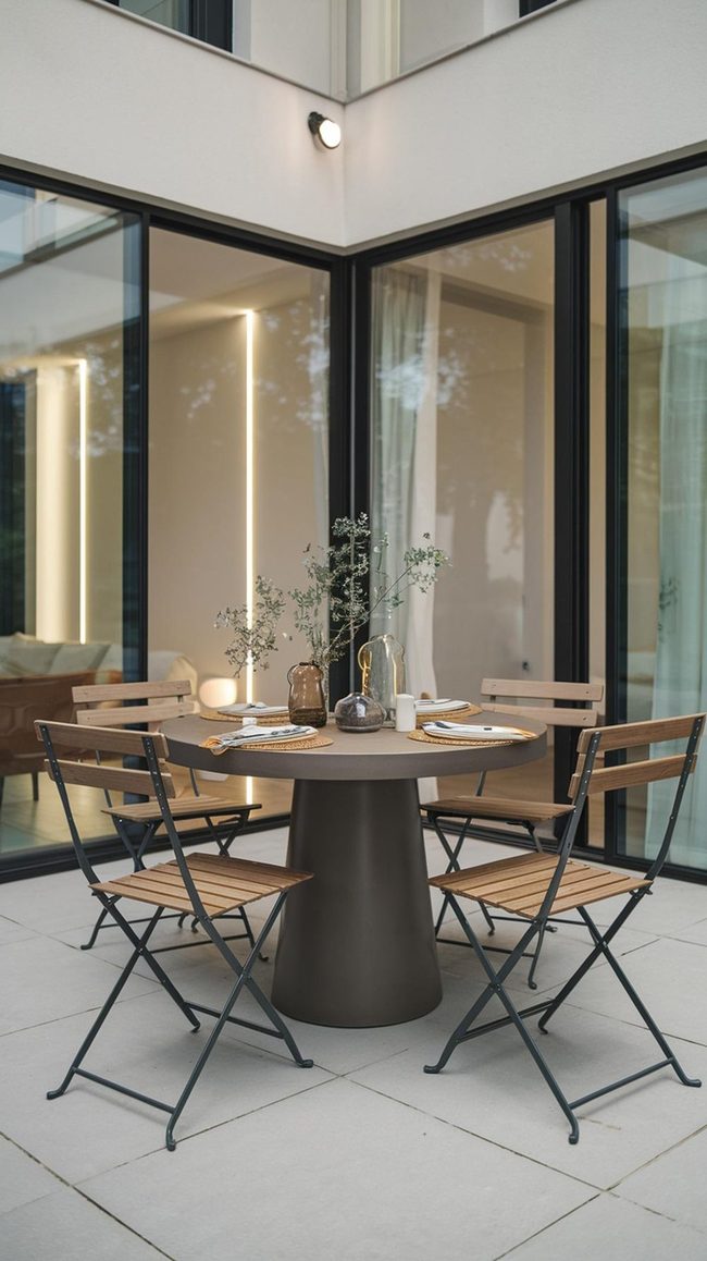 Expandable Oak Tables for Compact Patios