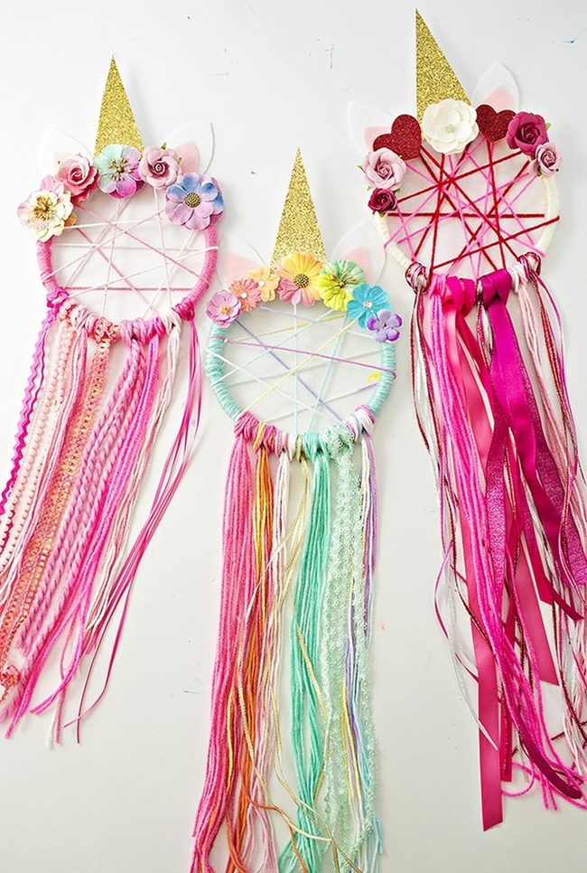 Glitter Unicorn Dreamcatchers
