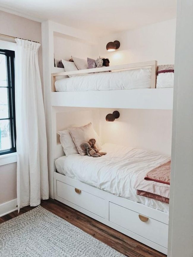 Wall-Mounted Bunk Beds, Minimal White