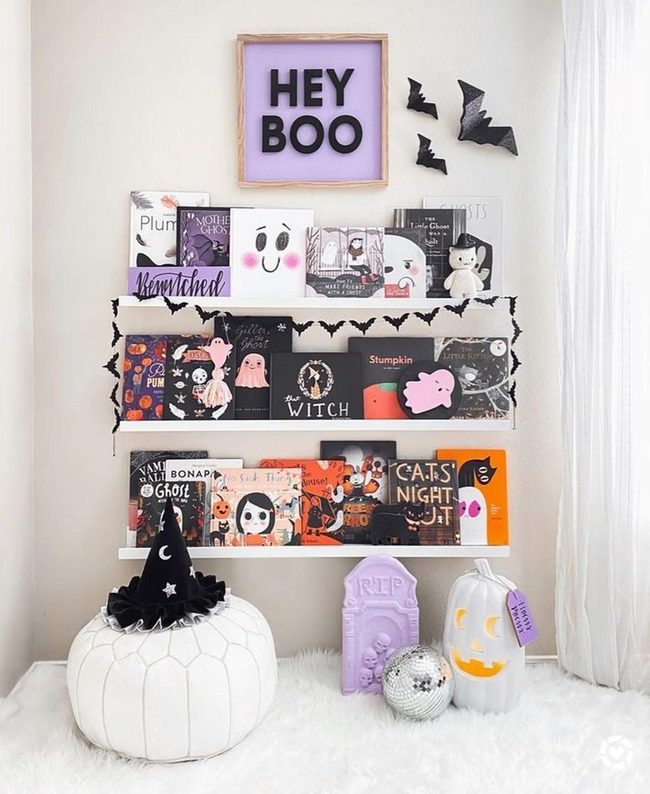 Purple Pumpkin Paper Bats