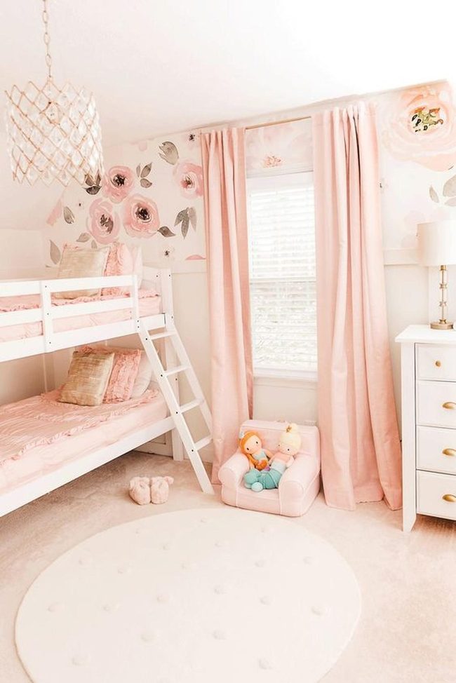 Pink Flowers, White Bed, Golden Dreams
