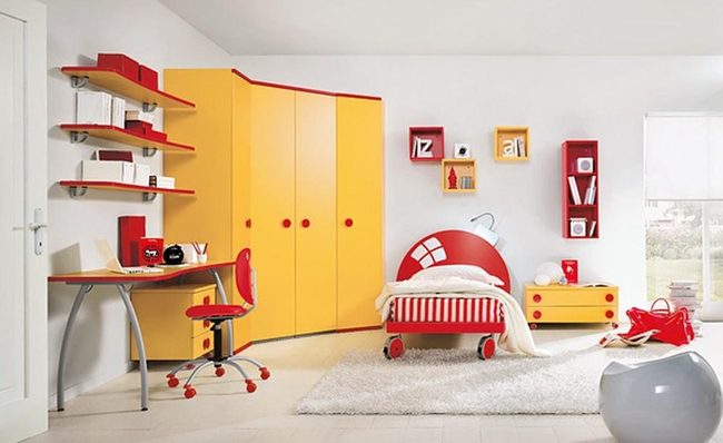 Yellow And Red Bedroom Energy