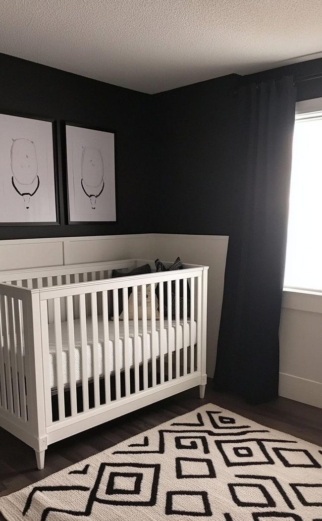 Black and White Geometric Nursery
