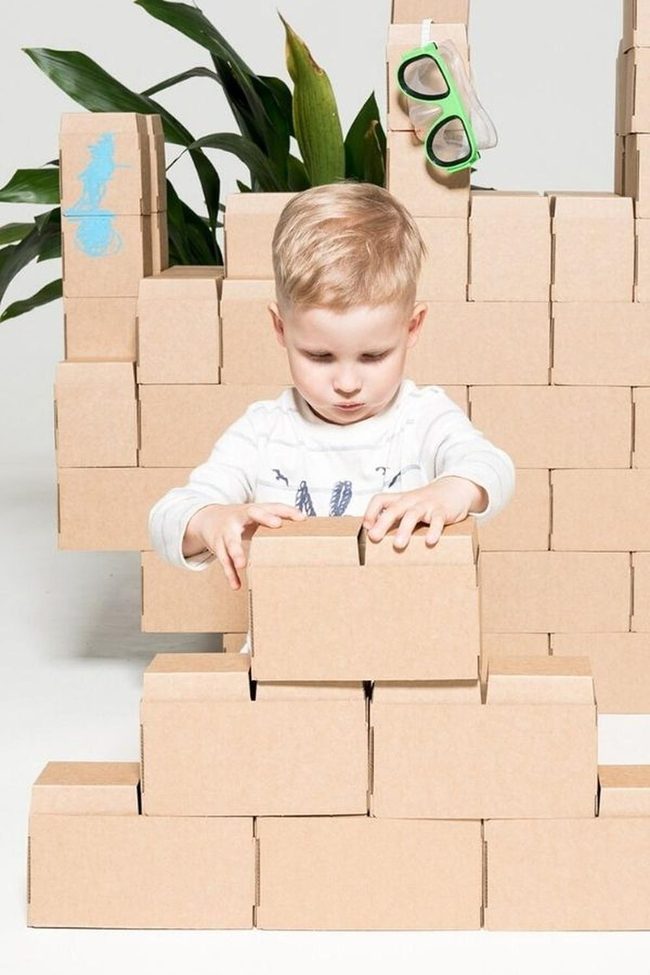 Cardboard Stacked Block Fortress