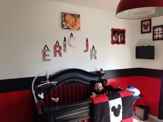 Red And Black Mickey Magic Room