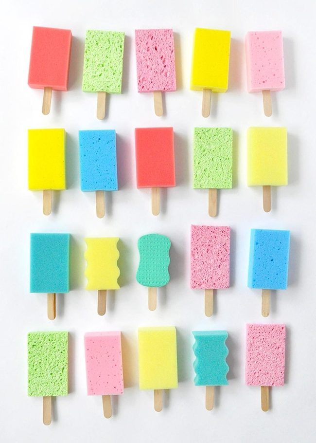 Pastel Popsicle Kitchen Sponges