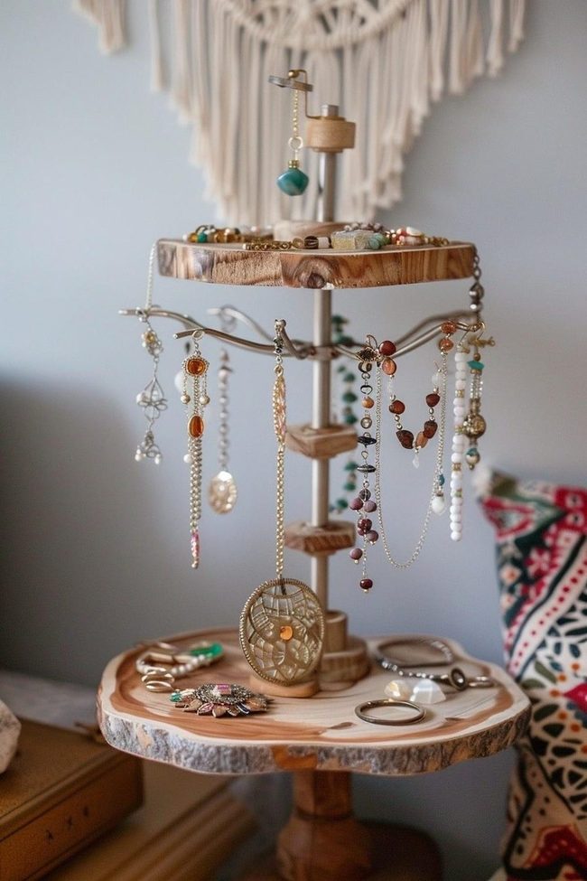 Brass Branch Jewelry Organizer
