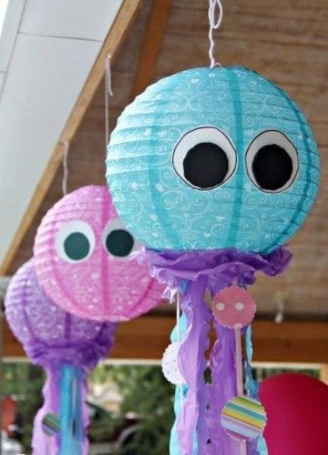Colorful Paper Lanterns With Peeking Eyes