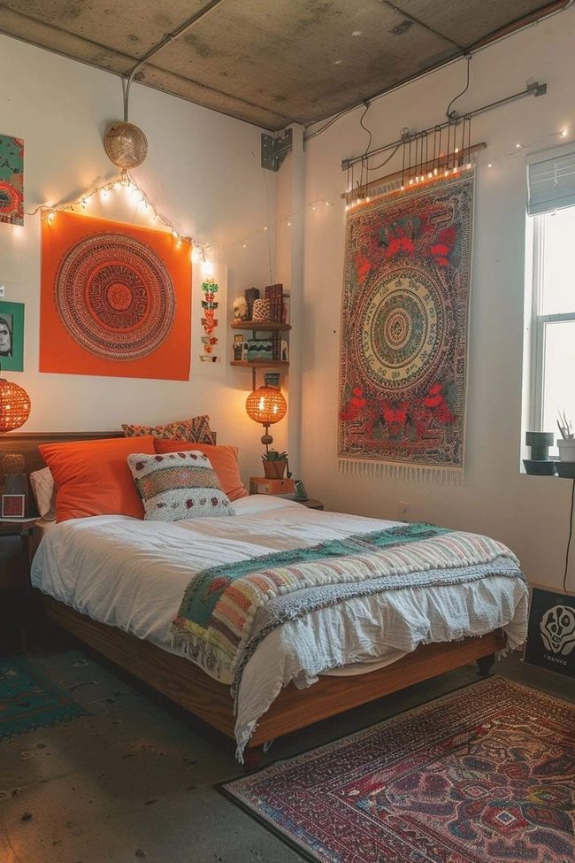 Orange Tapestries, Layered Textures