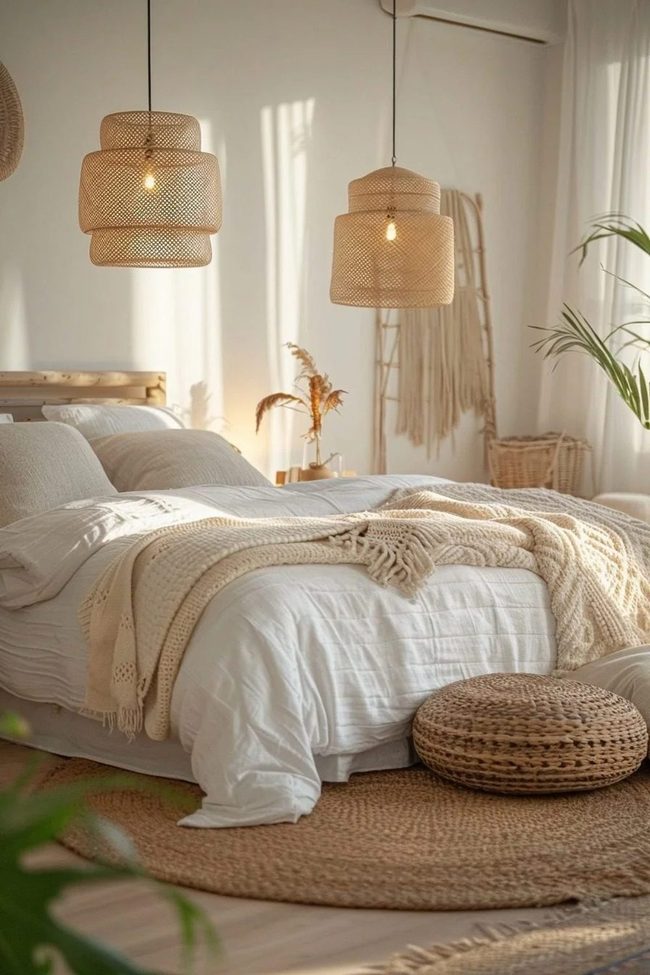 Cream and Rattan Minimalism