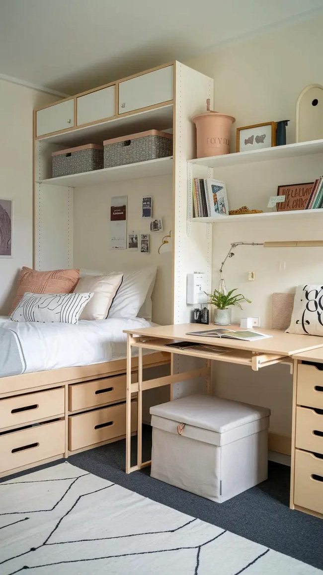 Black and White Checkerboard Dorm