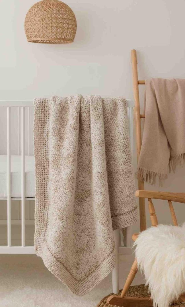 Handmade Crochet Blankets Earth Tones