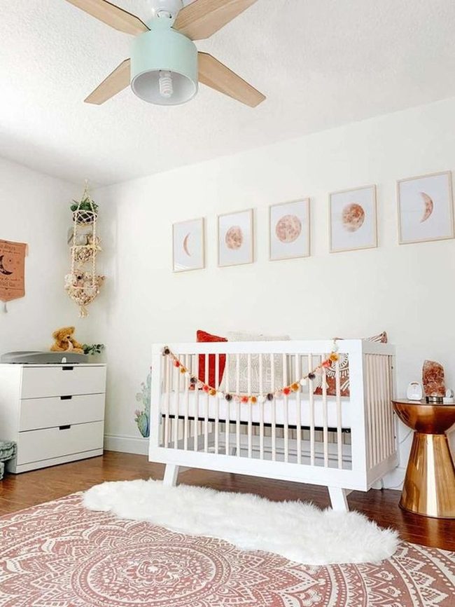White Crib With Pompom Strings