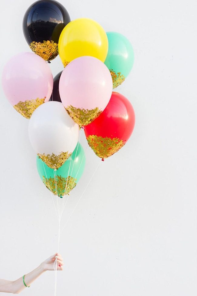 Gold-Dusted Balloon Cluster
