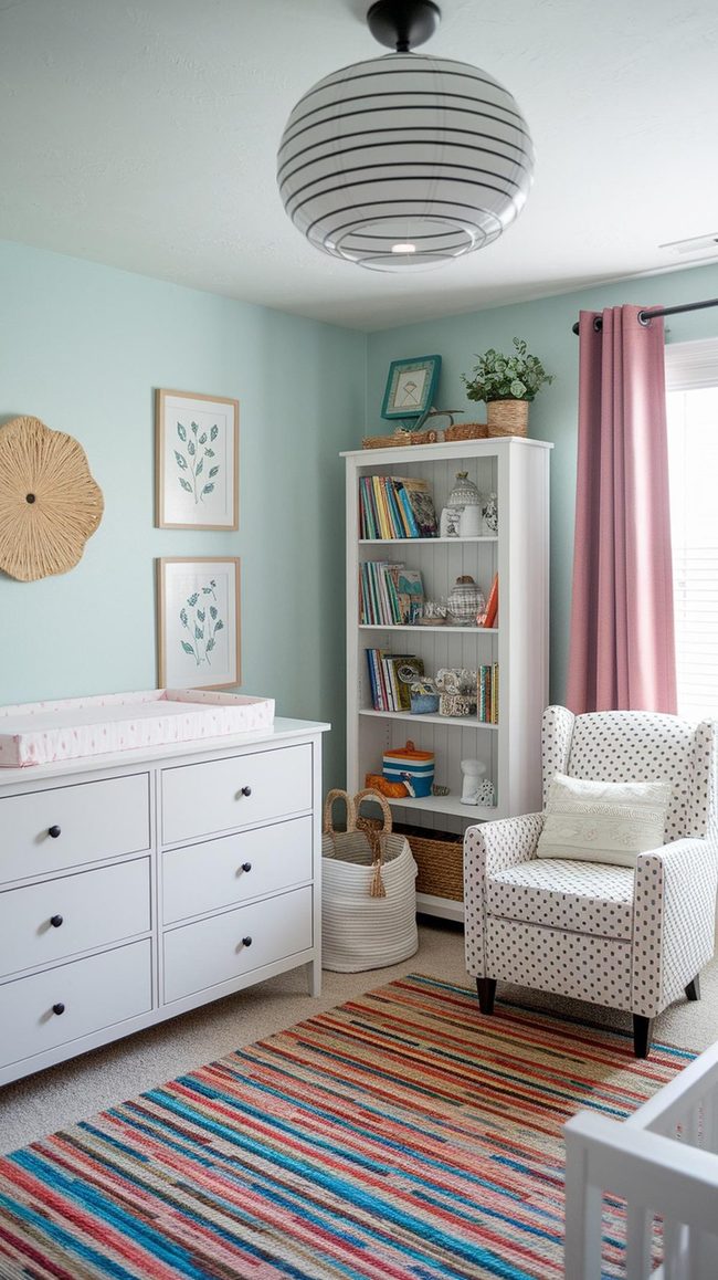 Affordable Nursery With Statement Crib