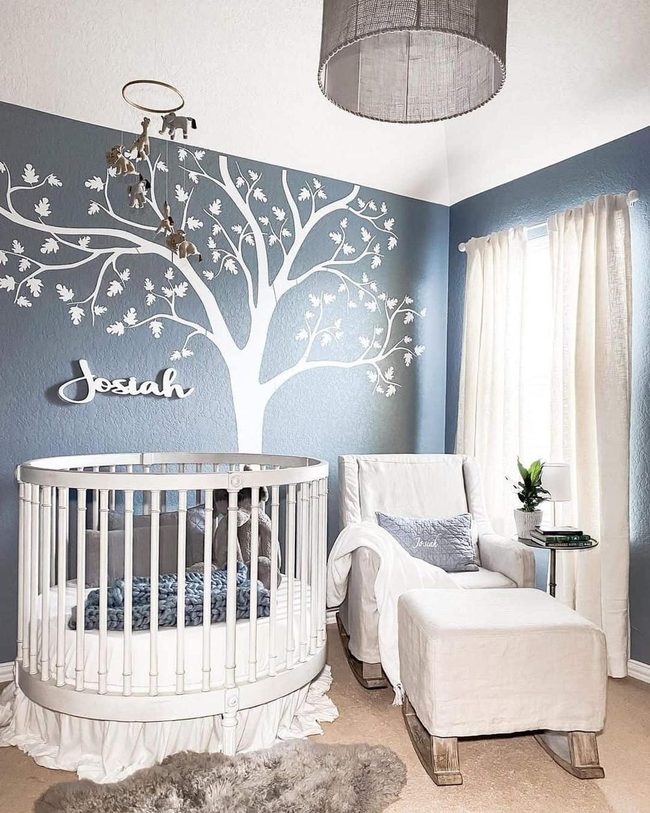 White Tree Silhouette Nursery