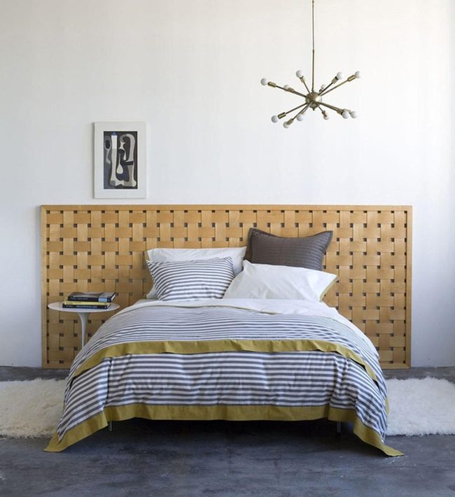 Mustard Trim Striped Bedding
