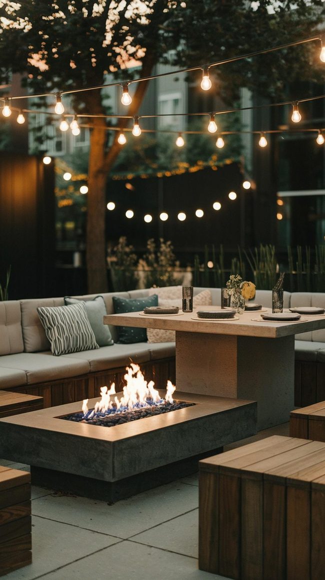 Terrace Fire Pit Gathering Space