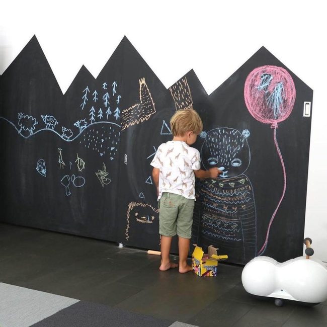 Dark Chalkboard Wall For Creative Kids