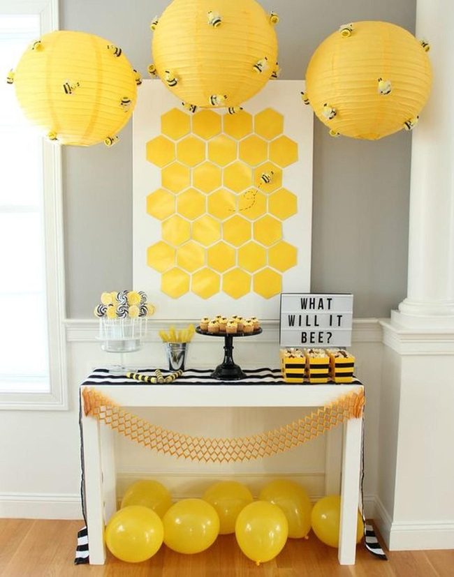 Yellow Honeycomb Baby Celebration