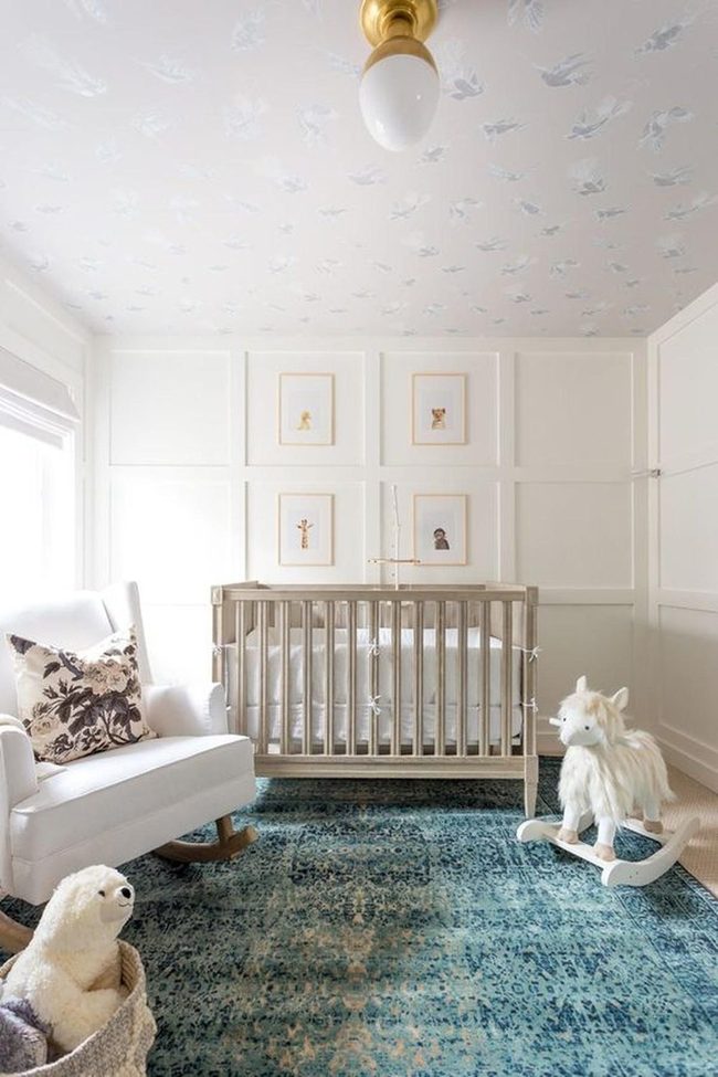 White Nursery, Blue Carpet Accent