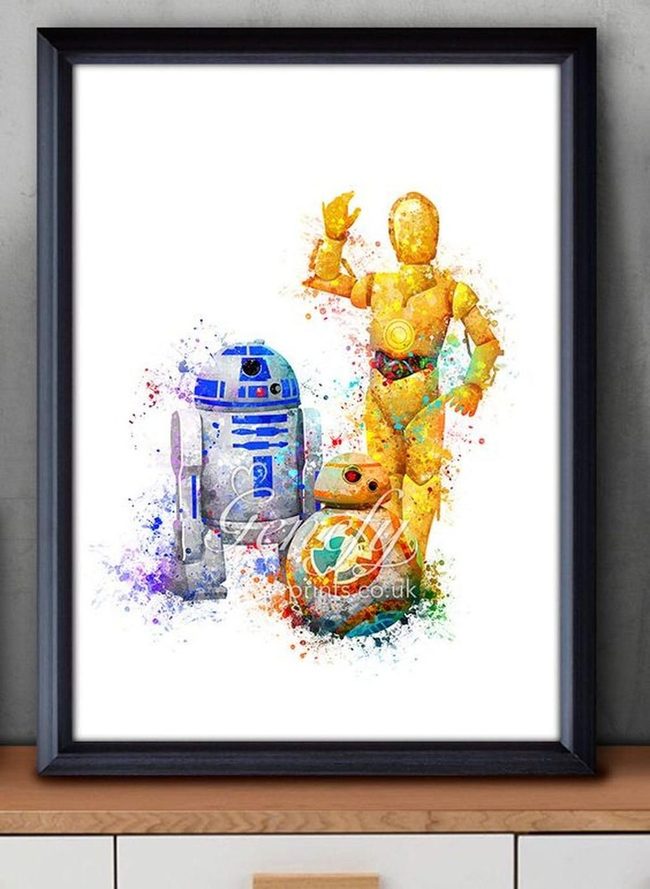 Splattered Star Wars Droids